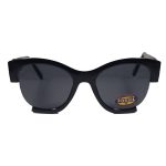 عینک آفتابی اورجینال زنانه فسیل مدل FW197 گربه‌ای اورسایز مشکی